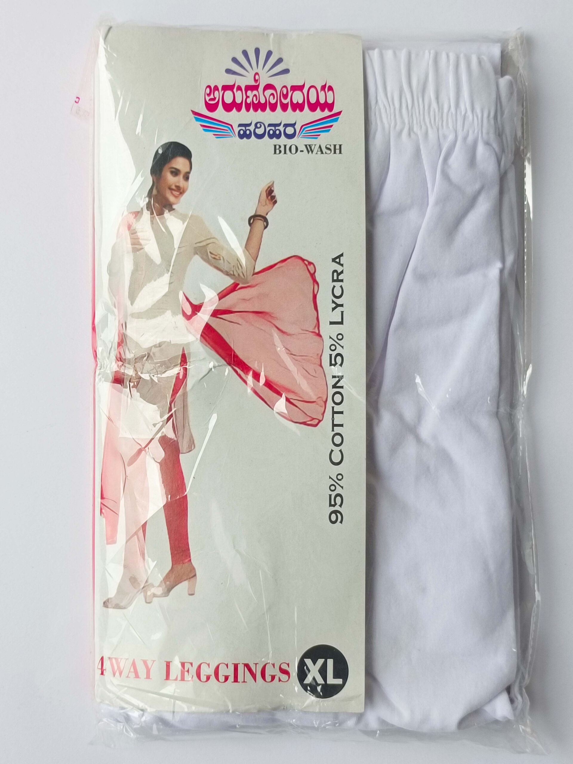 White Colour Leggings - Arunodaya